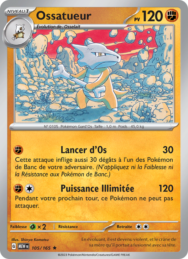 Ossatueur 105 — 151 (French Pokémon TCG card)