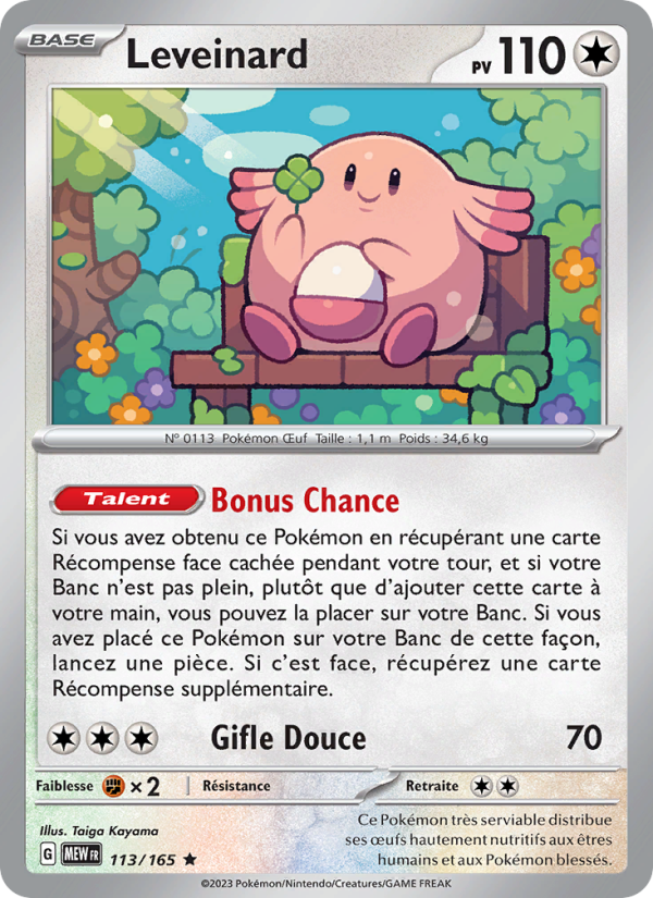 Leveinard 113 — 151 (French Pokémon TCG card)