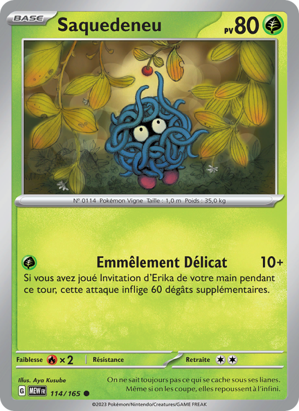 Saquedeneu 114 — 151 (French Pokémon TCG card)