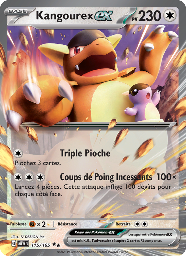 Kangourex-ex 115 — 151 (French Pokémon TCG card)