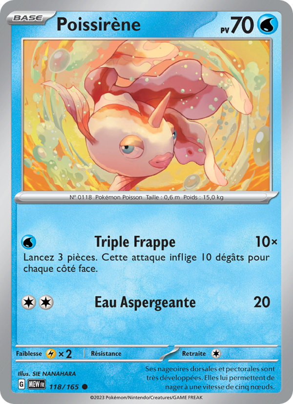 Poissirène 118 — 151 (French Pokémon TCG card)