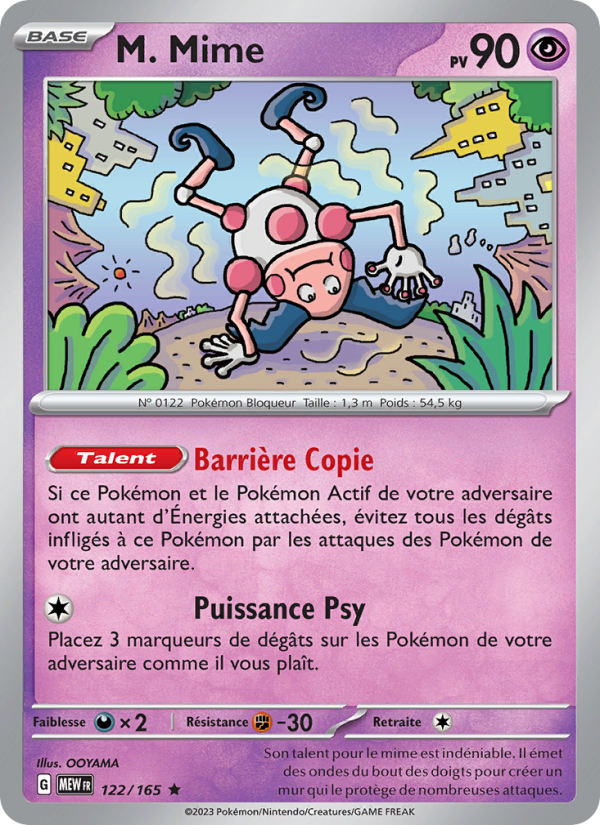 M. Mime 122 — 151 (French Pokémon TCG card)