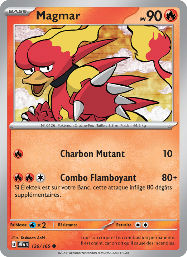 Magmar 126 — 151 (French Pokémon TCG card)