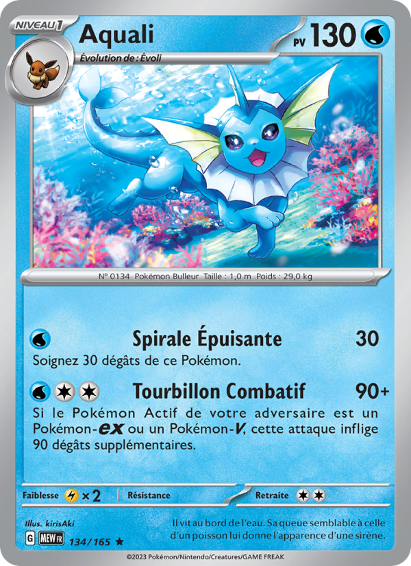 Aquali 134 — 151 (French Pokémon TCG card)
