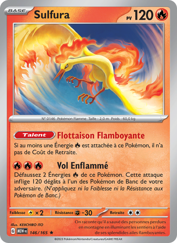 Sulfura 146 — 151 (French Pokémon TCG card)
