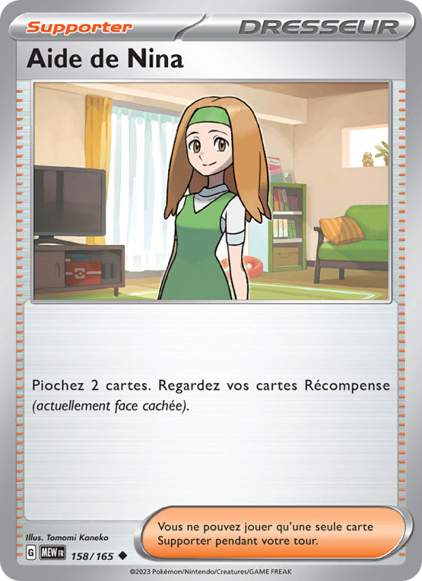 Aide de Nina 158 — 151 (French Pokémon TCG card)