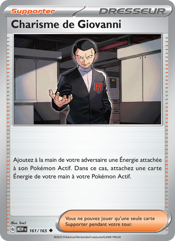 Charisme de Giovanni 161 — 151 (French Pokémon TCG card)