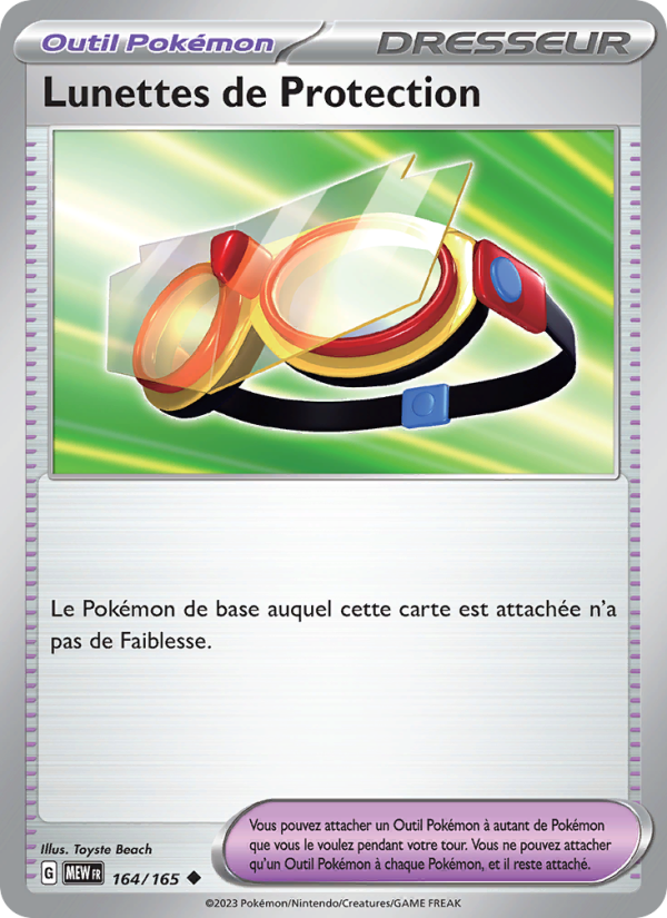 Lunettes de Protection 164 — 151 (French Pokémon TCG card)