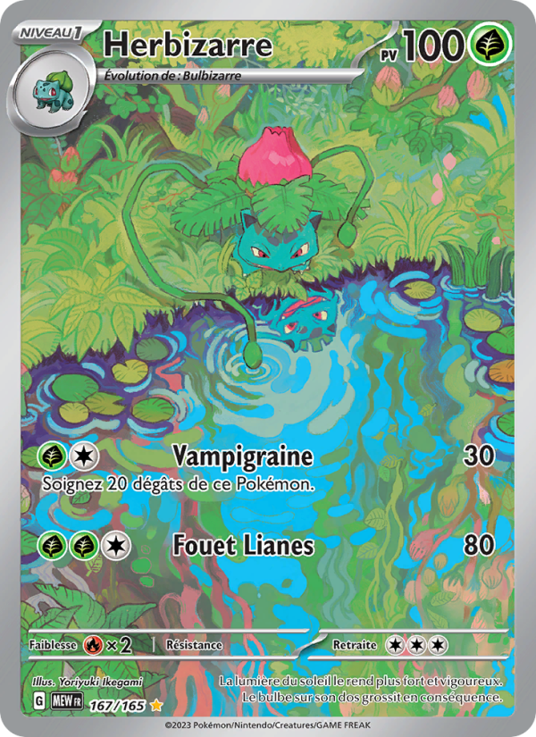 Herbizarre 167 — 151 (French Pokémon TCG card)