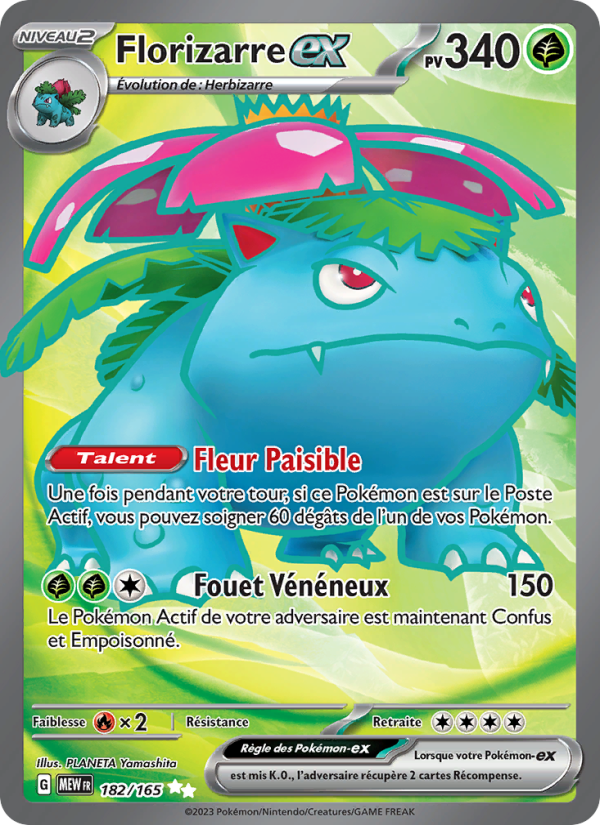 Florizarre-ex 182 — 151 (French Pokémon TCG card)