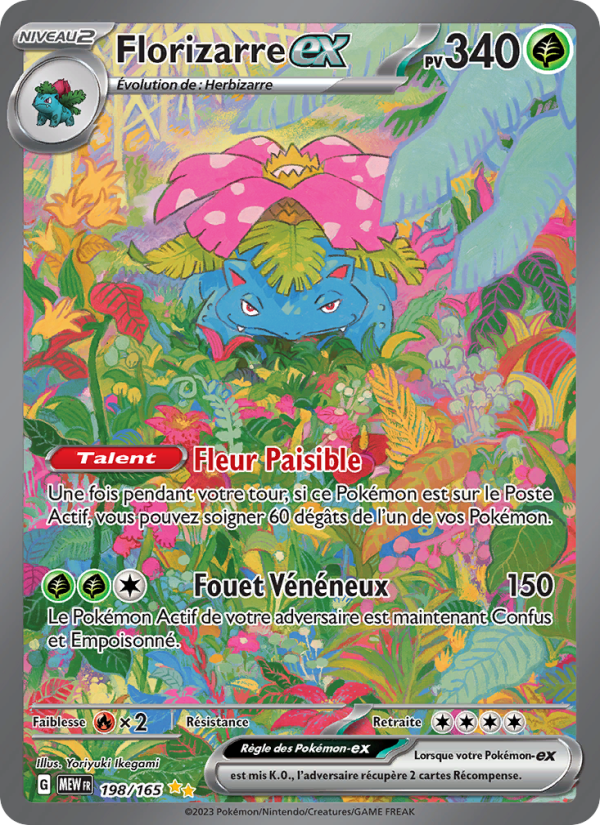 Florizarre-ex 198 — 151 (French Pokémon TCG card)