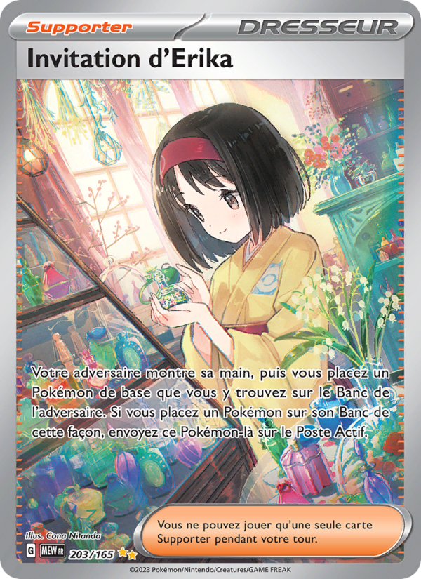 Invitation d'Erika 203 — 151 (French Pokémon TCG card)