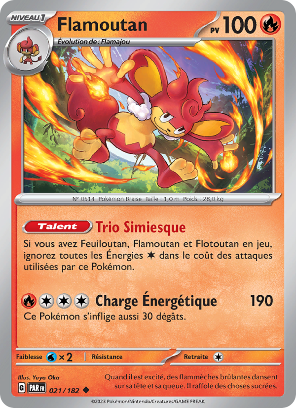 Flamoutan 021 — Paradox Rift (French Pokémon TCG card)
