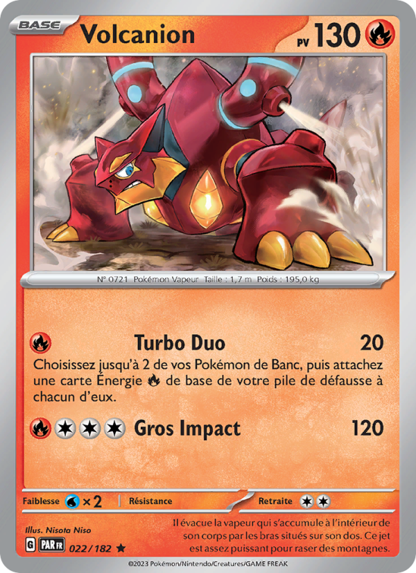 Volcanion 022 — Paradox Rift (French Pokémon TCG card)