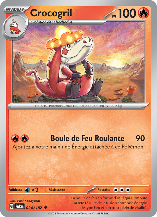Crocogril 024 — Paradox Rift (French Pokémon TCG card)