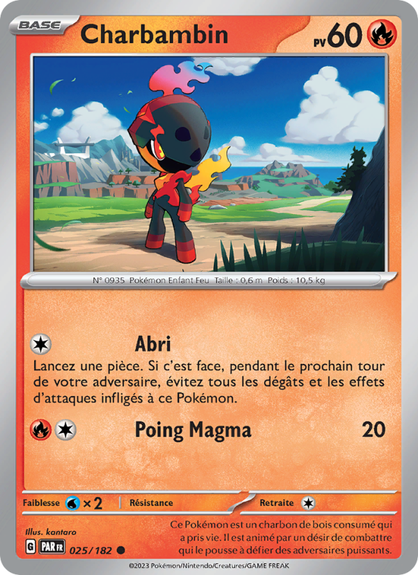 Charbambin 025 — Paradox Rift (French Pokémon TCG card)