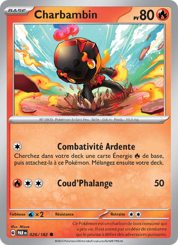 Charbambin 026 — Paradox Rift (French Pokémon TCG card)