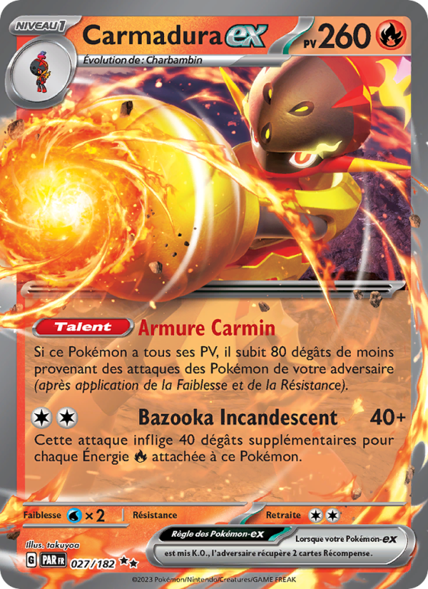 Carmadura-ex 027 — Paradox Rift (French Pokémon TCG card)