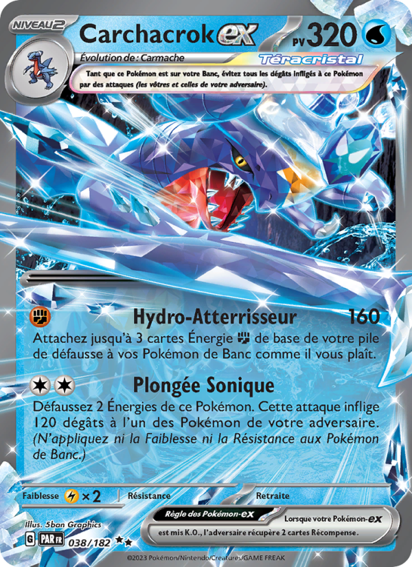 Carchacrok-ex 038 — Paradox Rift (French Pokémon TCG card)