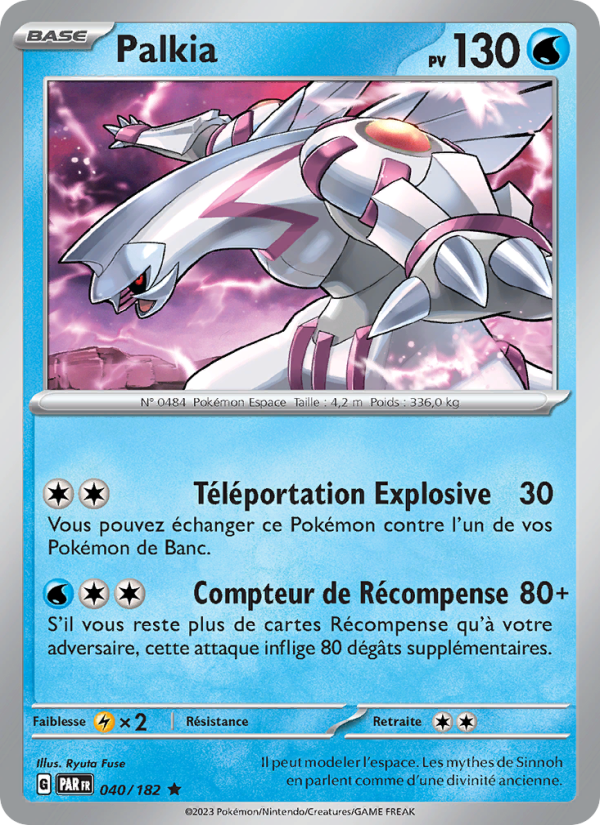 Palkia 040 — Paradox Rift (French Pokémon TCG card)