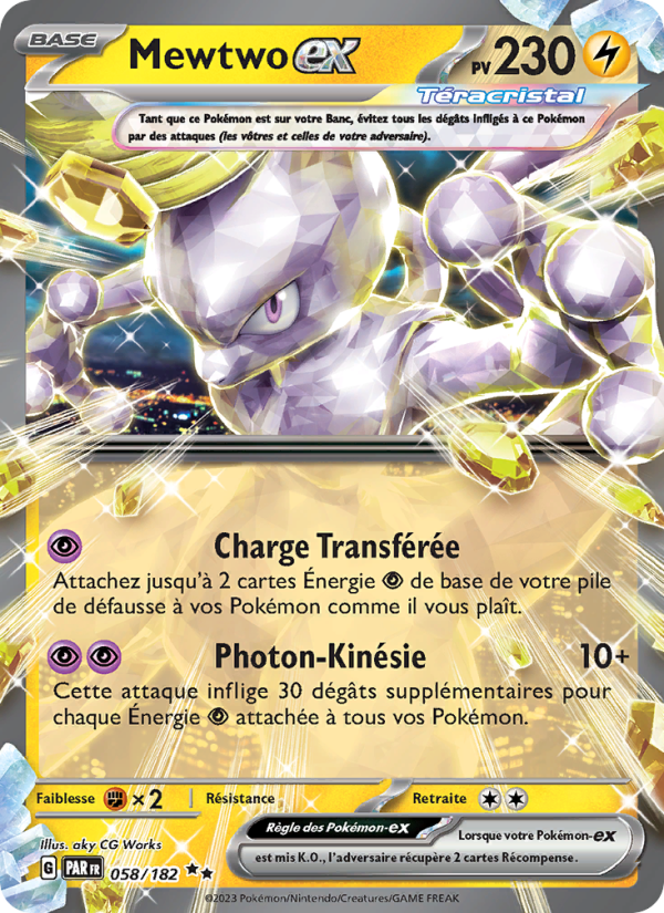 Mewtwo-ex 058 — Paradox Rift (French Pokémon TCG card)