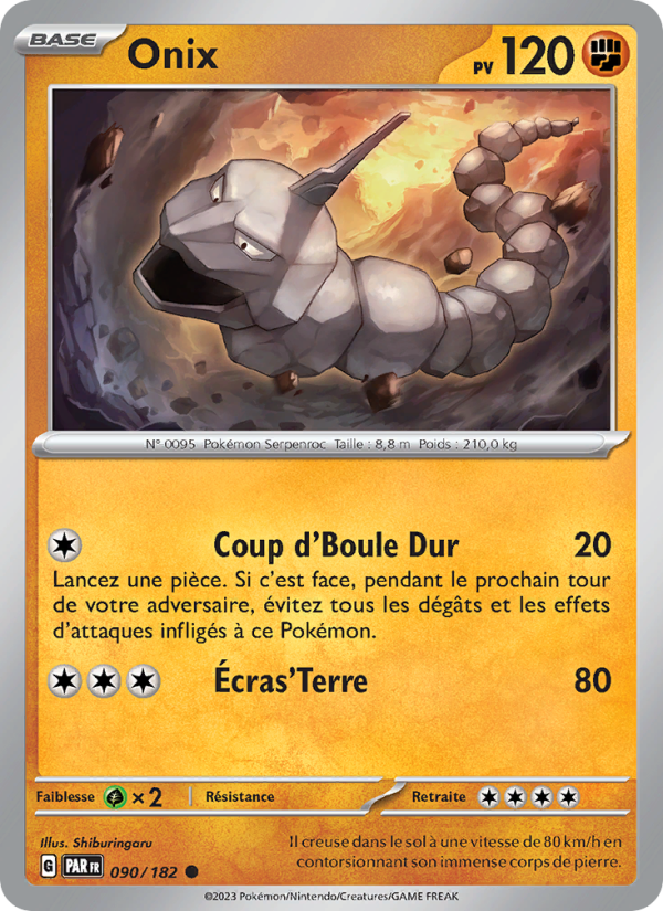 Onix 090 — Paradox Rift (French Pokémon TCG card)