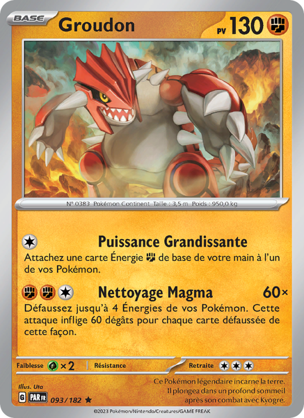 Groudon 093 — Paradox Rift (French Pokémon TCG card)