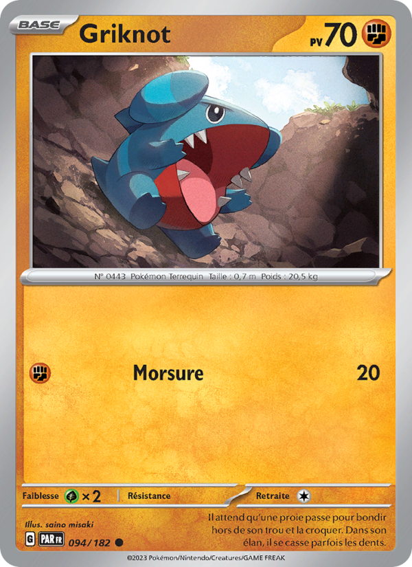 Griknot 094 — Paradox Rift (French Pokémon TCG card)