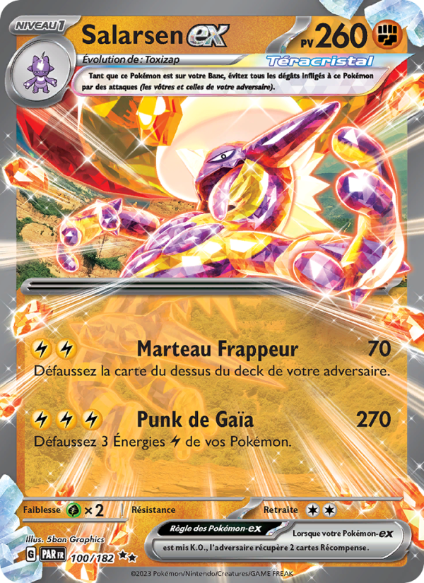 Salarsen-ex 100 — Paradox Rift (French Pokémon TCG card)