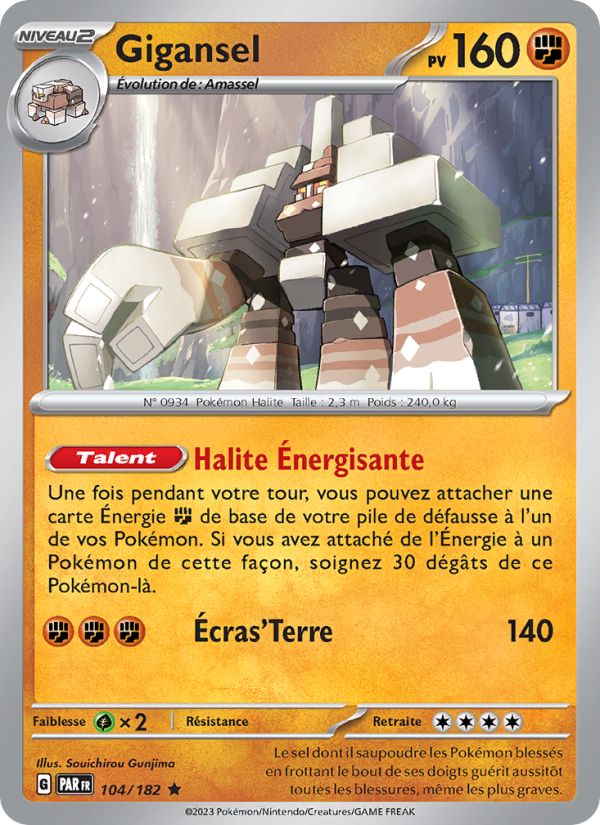 Gigansel 104 — Paradox Rift (French Pokémon TCG card)