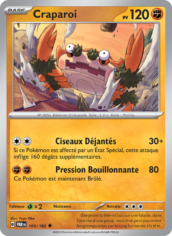 Craparoi 105 — Paradox Rift (French Pokémon TCG card)