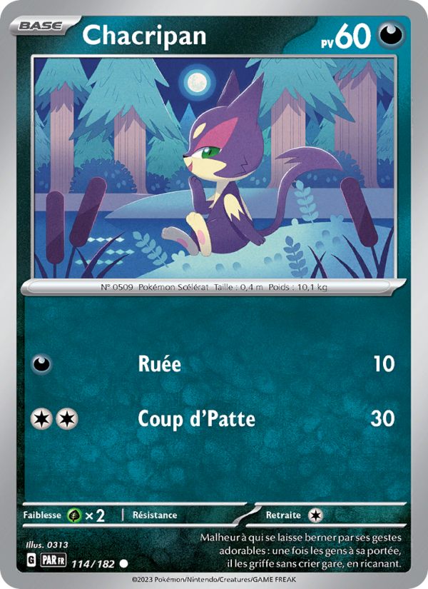 Chacripan 114 — Paradox Rift (French Pokémon TCG card)