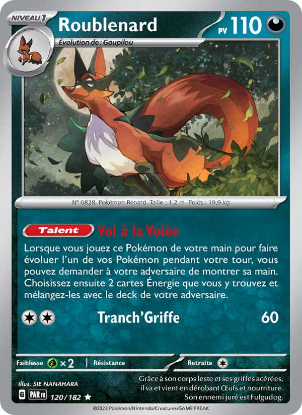 Roublenard 120 — Paradox Rift (French Pokémon TCG card)