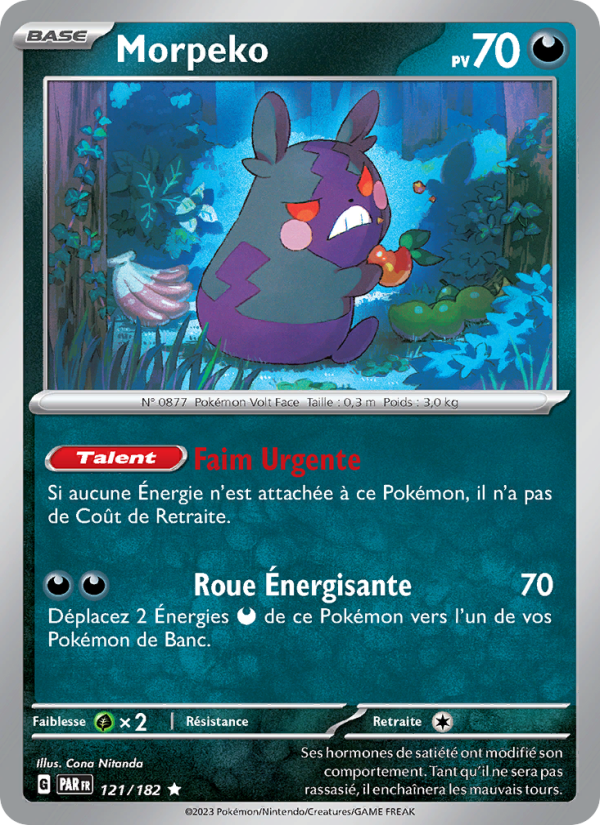 Morpeko 121 — Paradox Rift (French Pokémon TCG card)