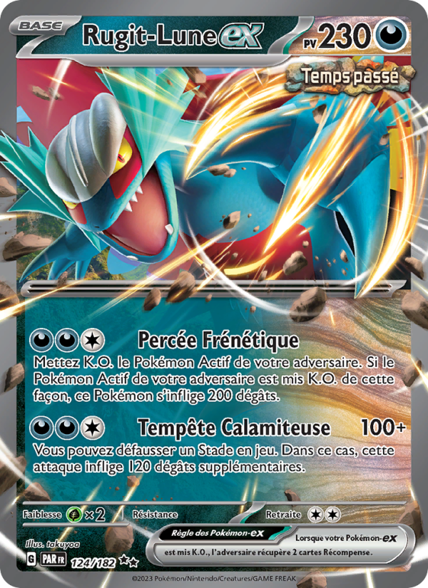 Rugit-Lune-ex 124 — Paradox Rift (French Pokémon TCG card)