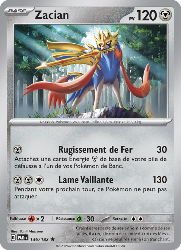 Zacian 136 — Paradox Rift (French Pokémon TCG card)