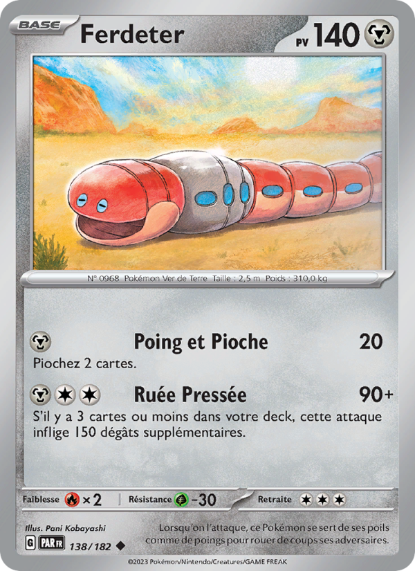 Ferdeter 138 — Paradox Rift (French Pokémon TCG card)