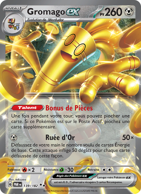 Gromago-ex 139 — Paradox Rift (French Pokémon TCG card)