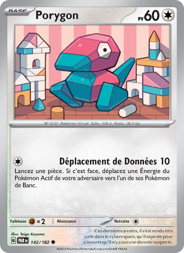Porygon 142 — Paradox Rift (French Pokémon TCG card)