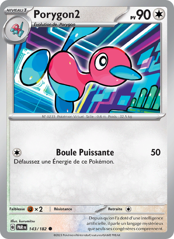 Porygon2 143 — Paradox Rift (French Pokémon TCG card)