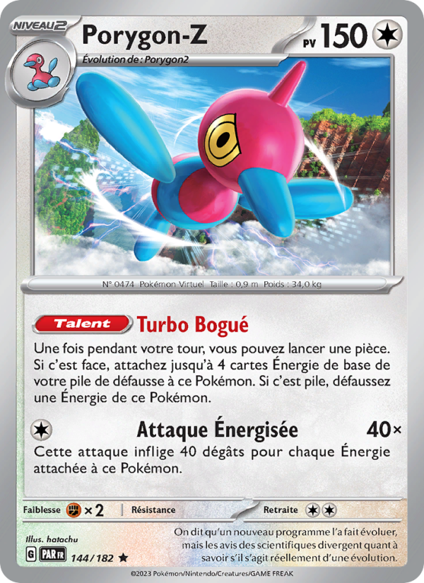 Porygon-Z 144 — Paradox Rift (French Pokémon TCG card)