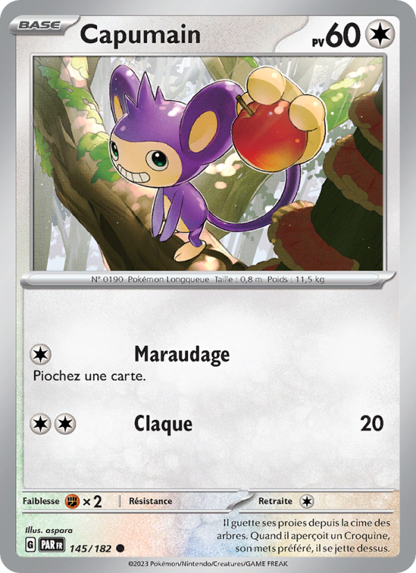Capumain 145 — Paradox Rift (French Pokémon TCG card)