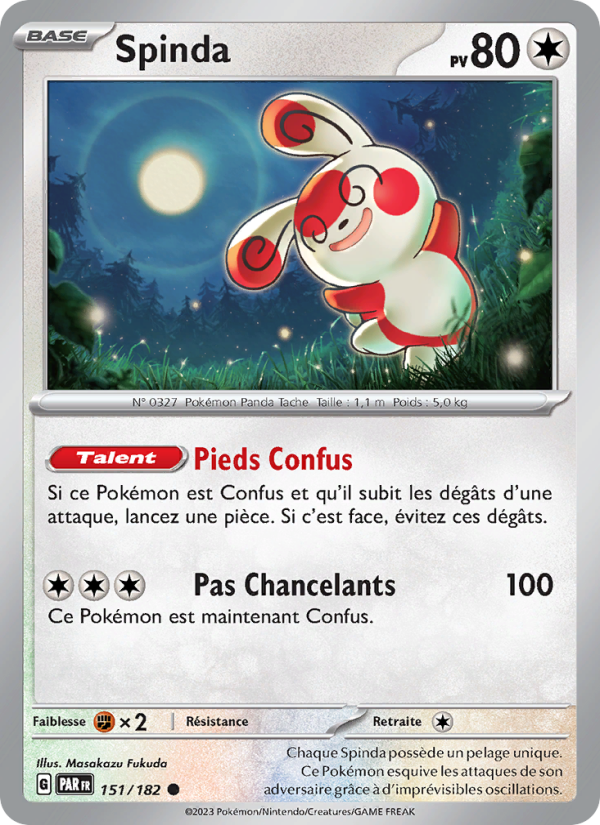 Spinda 151 — Paradox Rift (French Pokémon TCG card)