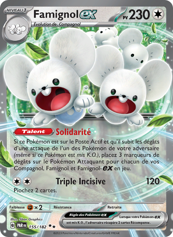 Famignol-ex 155 — Paradox Rift (French Pokémon TCG card)