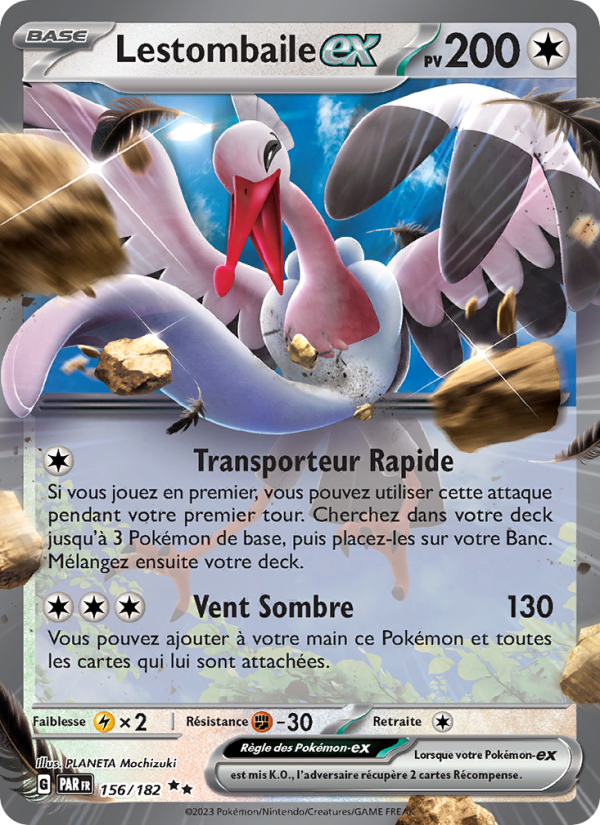 Lestombaile-ex 156 — Paradox Rift (French Pokémon TCG card)