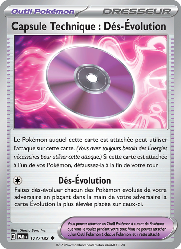 Capsule Technique : Dés-Évolution 177 — Paradox Rift (French Pokémon TCG card)
