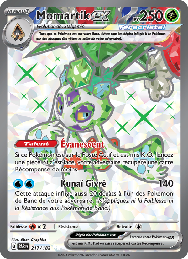 Momartik-ex 217 — Paradox Rift (French Pokémon TCG card)