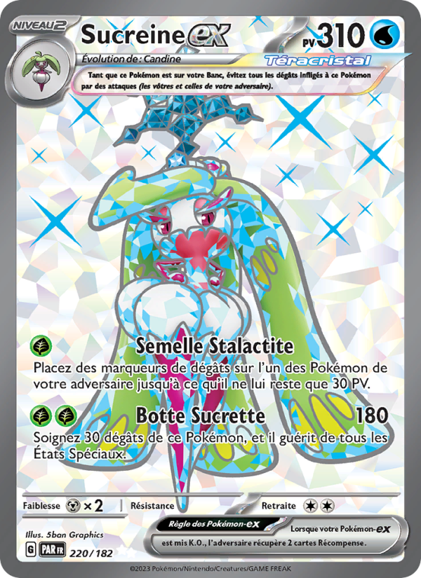 Sucreine-ex 220 — Paradox Rift (French Pokémon TCG card)
