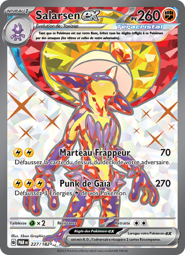 Salarsen-ex 227 — Paradox Rift (French Pokémon TCG card)