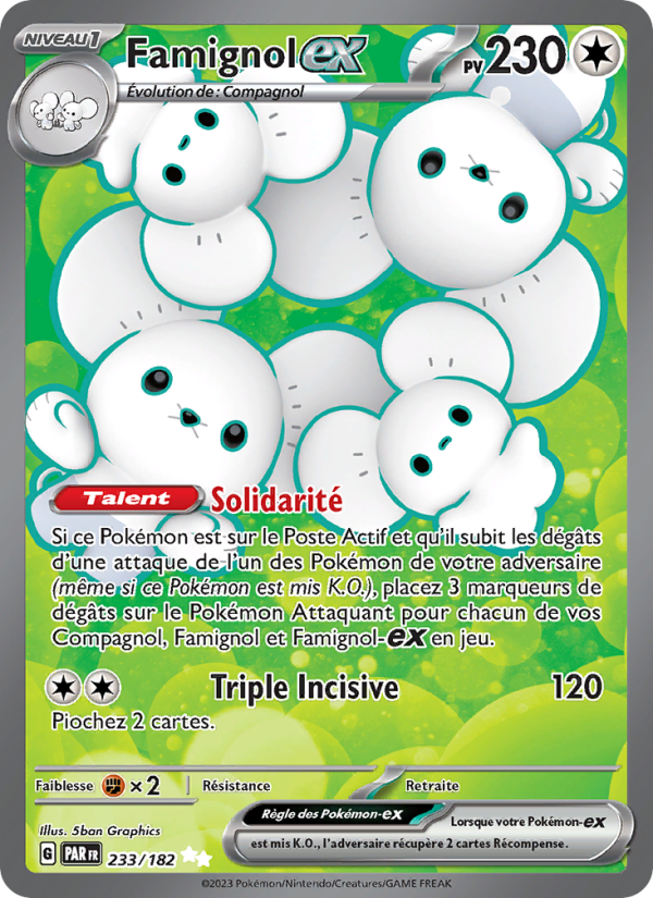 Famignol-ex 233 — Paradox Rift (French Pokémon TCG card)